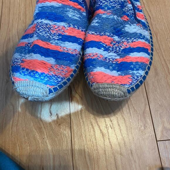 Soludos Malhia Kent x Soludos Tweed Smoking Slipper Blue Espadrilles Sz 10 - Picture 4 of 8